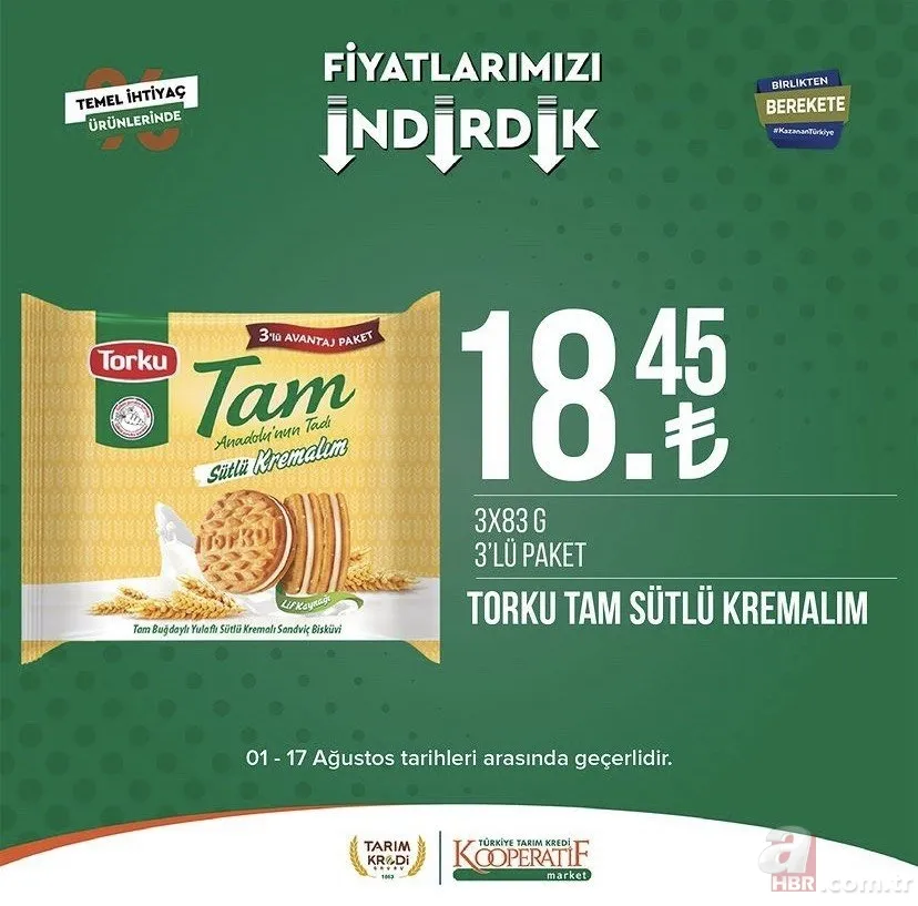Tarım Kredi fiyatları tek tek düştü! Kooperatif Market kataloğunda yok yok! Zeytin 54.90, Taze Kaşar 159.90, Pirzola 88.90, Peynir çeşitleri 39.90 TL... 12