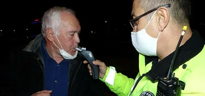 Bursa’da kısıtlamayı ihlal eden 71 yaşındaki sürücü maskesiz ve alkollü yakalandı