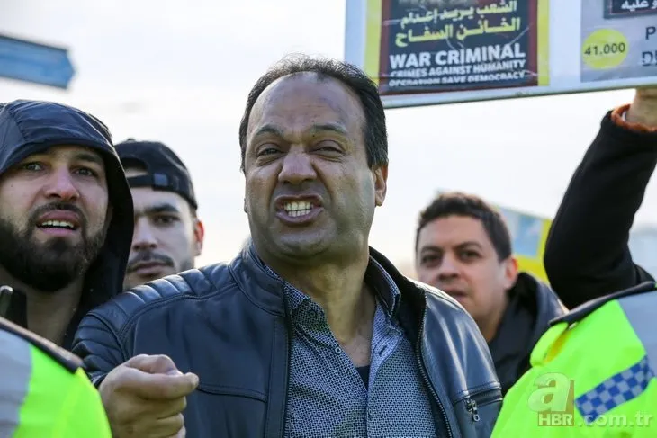 İngiltere'ye giden Sisi, protestolarla karşılandı