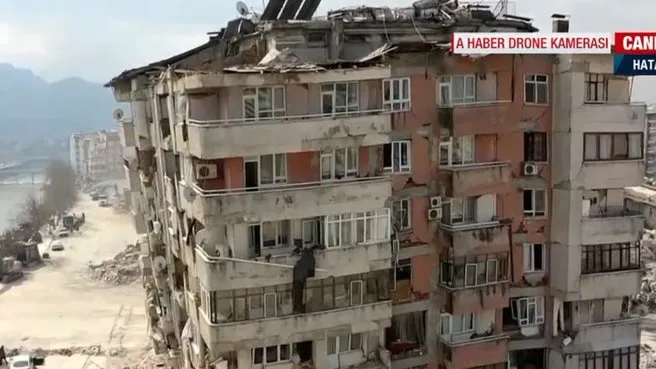 İşte Antakya'daki büyük yıkım! A Haber havadan görüntüledi