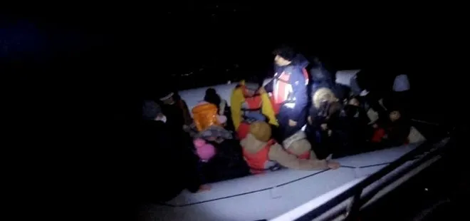 Son dakika: Ayvacık’ta 33 kaçak göçmen kurtarıldı