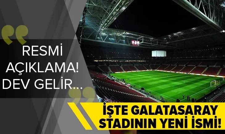 Galatasaray yeni stadyum isim sponsorunu son dakika olarak açıkladı! İşte Aslantepe’nin yeni ismi