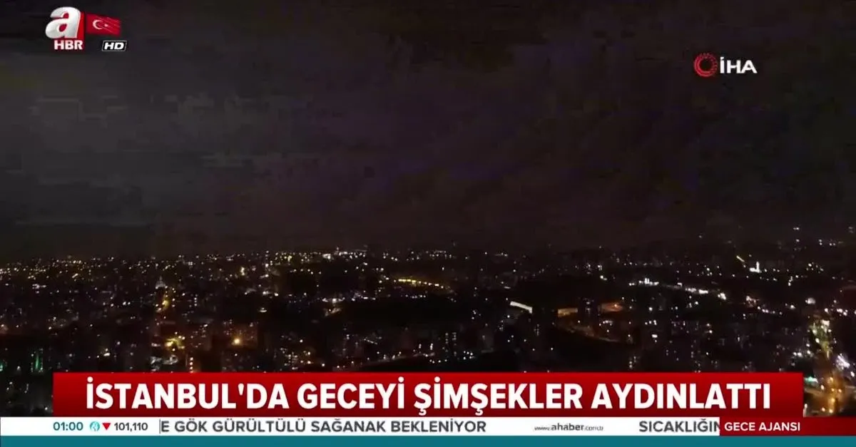 Son dakika: İstanbul'da sağanak yağış gece yarısı başladı