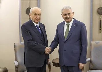 Başbakan Yıldırım-Bahçeli görüşmesi sona erdi