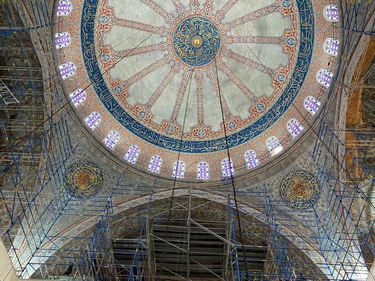 Sultanahmet Camii’nde hummalı çalışma! Sona gelindi! İşte son görüntüler