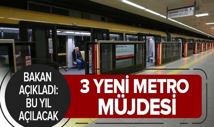 Son dakika: Ulaştırma ve Altyapı Bakanı Adil Karaismailoğlu duyurdu! İstanbul’da 3 yeni metro hattının açılışı yapılacak
