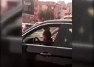Trafikte akılalmaz görüntüler! Otomobil kullanan çocuk kamerada