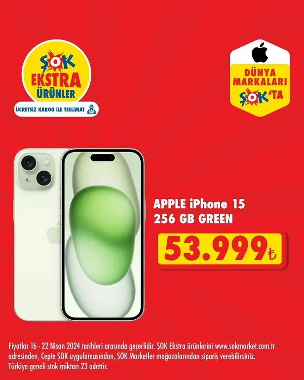 ŞOK neredeyse 10 bin TL daha ucuza iPhone 15 satıyor! 24 Nisan 2024 ŞOK aktüel kataloğunda hangi ürünler indirimde?