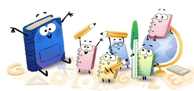 Okulun ilk günü Doodle oldu! Google’dan okulun ilk günü sürprizi