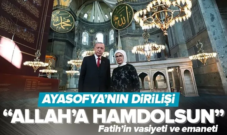 Başkan Erdoğan’dan Ayasofya paylaşımı: Allah’a hamdolsun