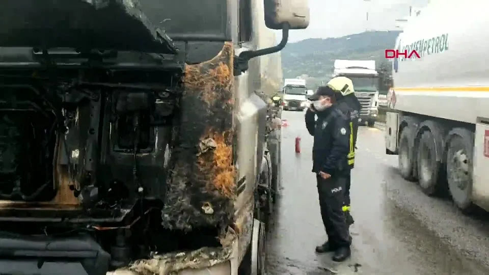 Samsun-Ordu karayolunda 26 ton mazot yüklü tanker yandı