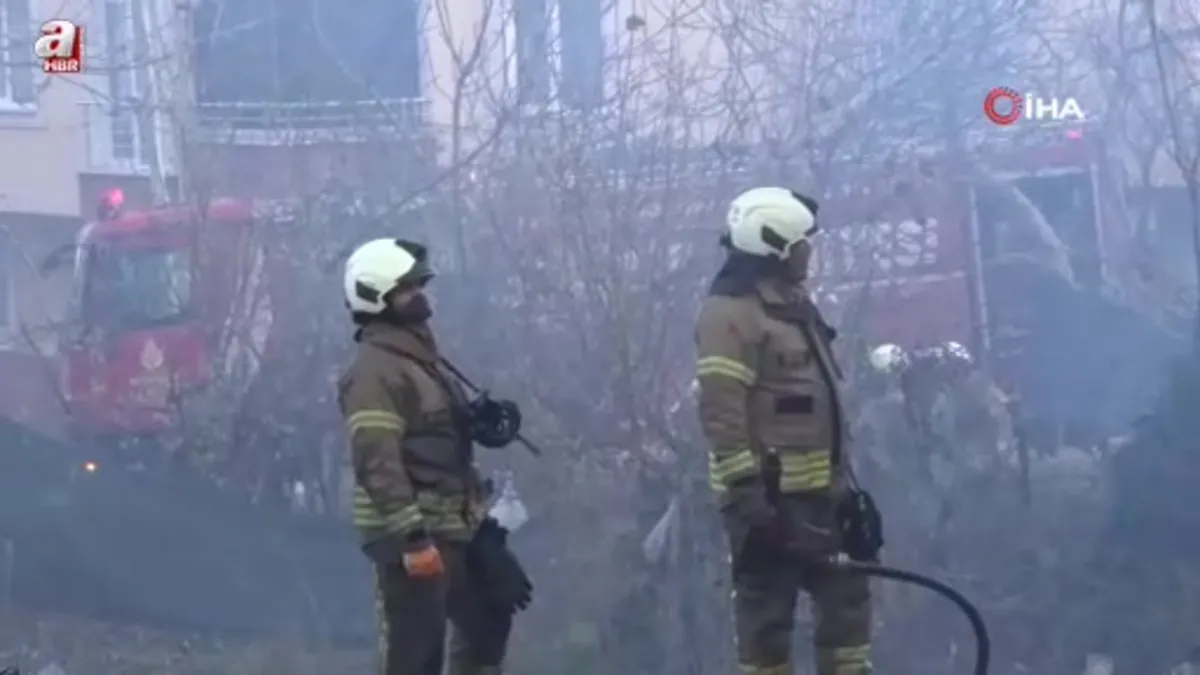 Çatalca’da evi yanan kadın uzun süre gözyaşı döktü