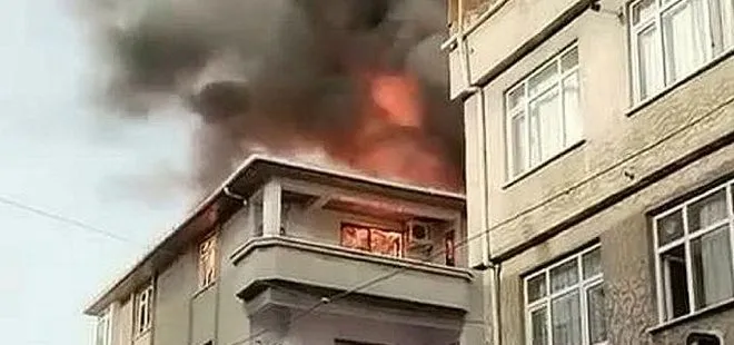 İstanbul’da yangın paniği! Çatı katı alevler içinde kaldı