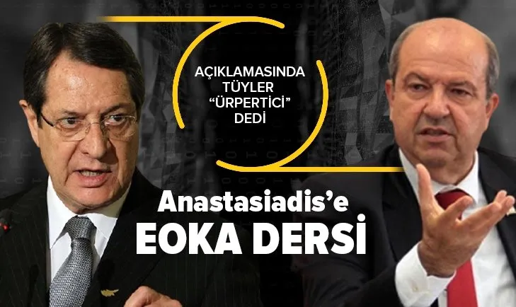 KKTC Cumhurbaşkanı Tatar'dan Rum lider Anastasiadis'e ders niteliğinde cevap: Kıbrıs’ı kan gölüne çevirdiğini unutmuş