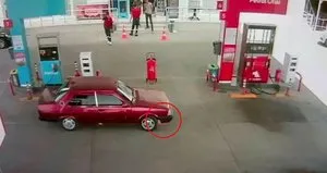 Akaryakıt istasyonunda facianın eşiğinden dönüldü