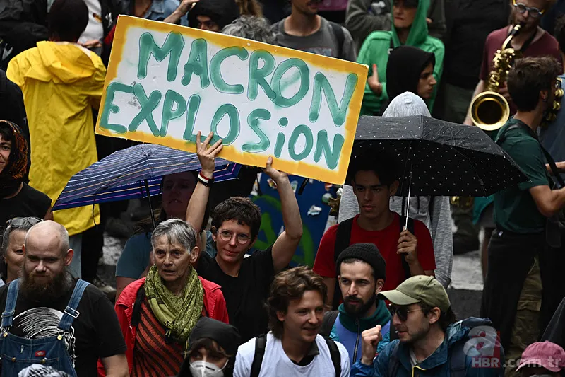 Fransa'da sokaklar yangın yeri! Protestolar ülkeyi kilitledi 7