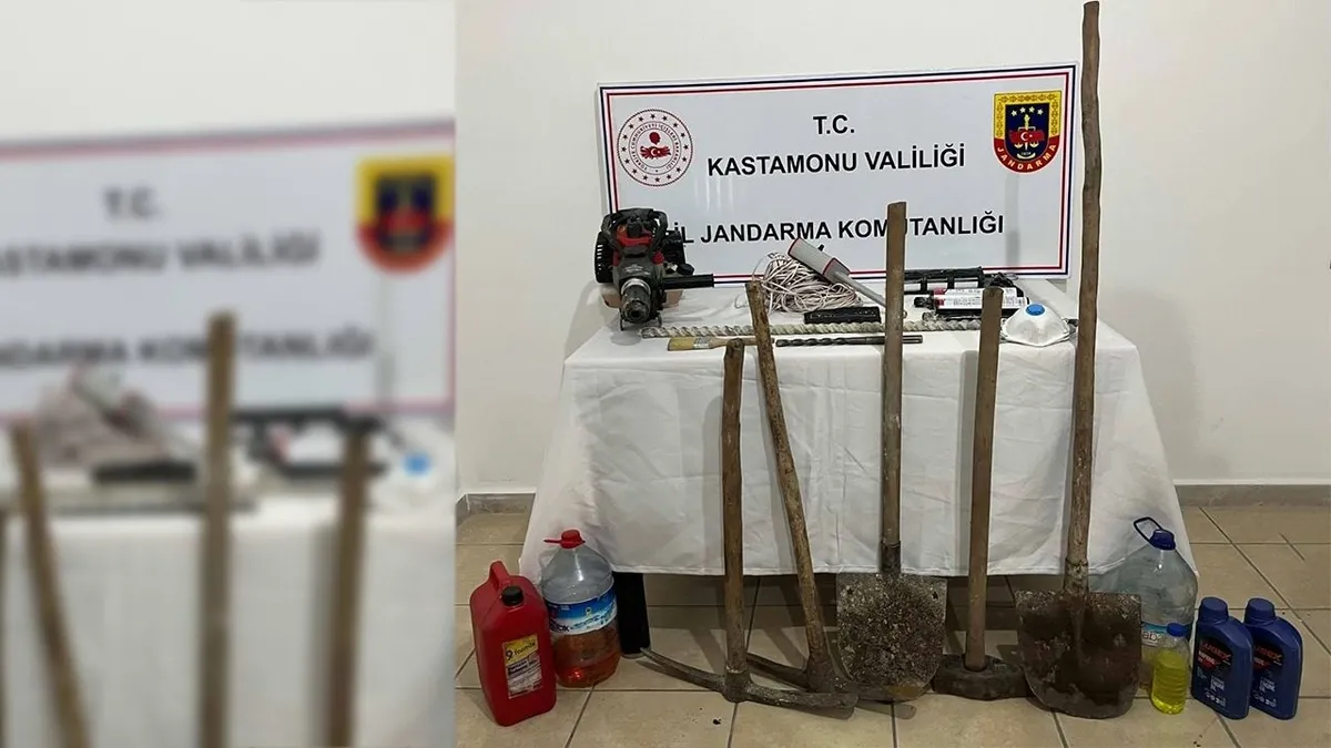 Kastamonu'da define avcılarına suç üstü baskın
