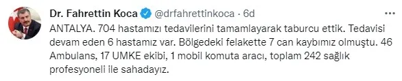Son dakika: Sağlık Bakanı Fahrettin Koca Muğla ve Antalya'da yangından etkilenen vatandaşların son durumunu açıkladı - 2