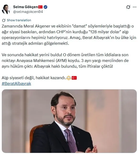 Selma Gökçen (Fotoğraf - X platformu - ekran görüntüsü)