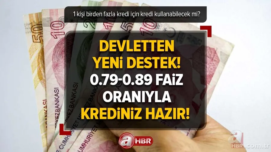 Devletten yeni destek! 0.79-0.89 faiz oranıyla krediniz hazır! 1 kişi birden fazla kredi için kredi kullanabilecek mi? 1