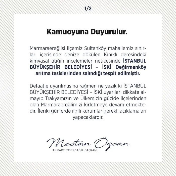 AK Parti Tekirdağ İl Başkanı Mestan Özcan İSKİ’yi eleştirdi: Kirli ellerinizi güzel Tekirdağ'dan çekin! - 3