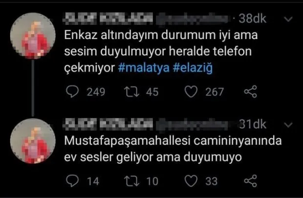 Elazığ depremi sonrası sosyal medyada alçak oyun! - 1