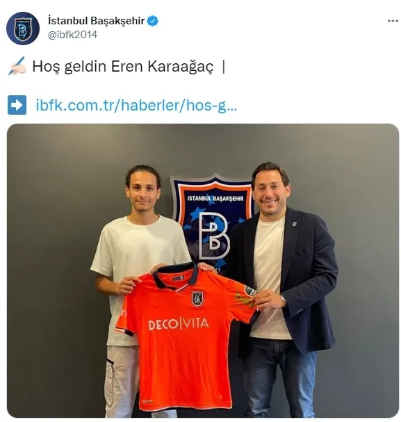 Son dakika: Başakşehir, Eren Karaağaç’ı transfer etti! İmzalar atıldı