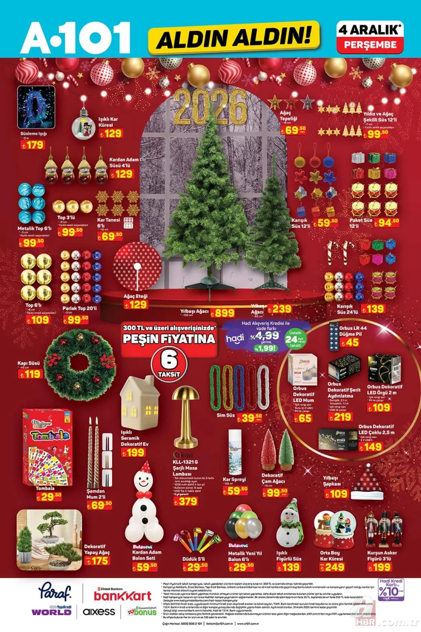 A101’de Yılbaşı hazırlıkları başladı! 4 Aralık’ta hangi ürünler indirimde? 14