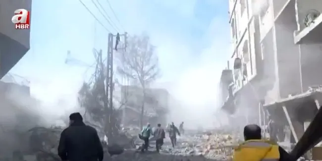 Esad rejimi sivilleri hedef alıyor! İşte hava saldırılarının olduğu Eriha