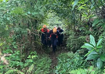 Rize'de çay bahçesinde düşerek ayağı kırılan kişiyi ekipler kurtardı