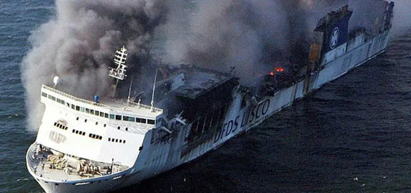 Baltık Denizi'nde feribotta yangın çıktı