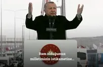 Başkan Erdoğan'dan 1915 Çanakkale Köprüsü paylaşımı: Hakkaniyetin sembolü