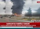 Samsunda fabrika yangını