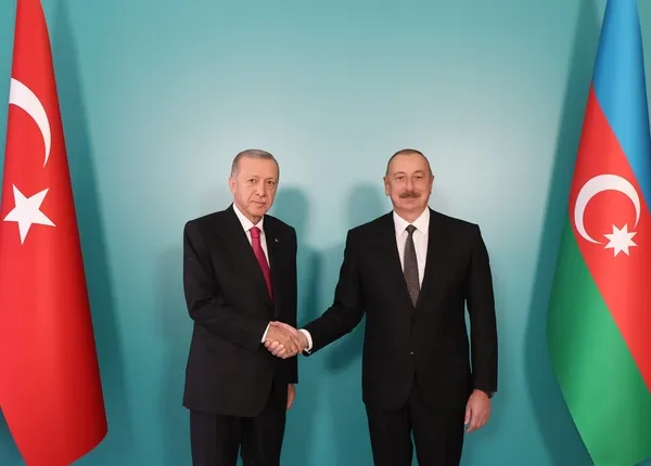 Başkan Erdoğan ile Azerbaycan Cumhurbaşkanı İlham Aliyev Iğdır-Nahçıvan doğal gaz boru hattının temelini attı