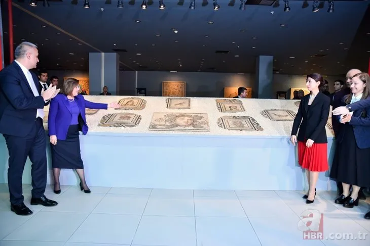 Çingene Kızı mozaiği törenle ziyarete açıldı