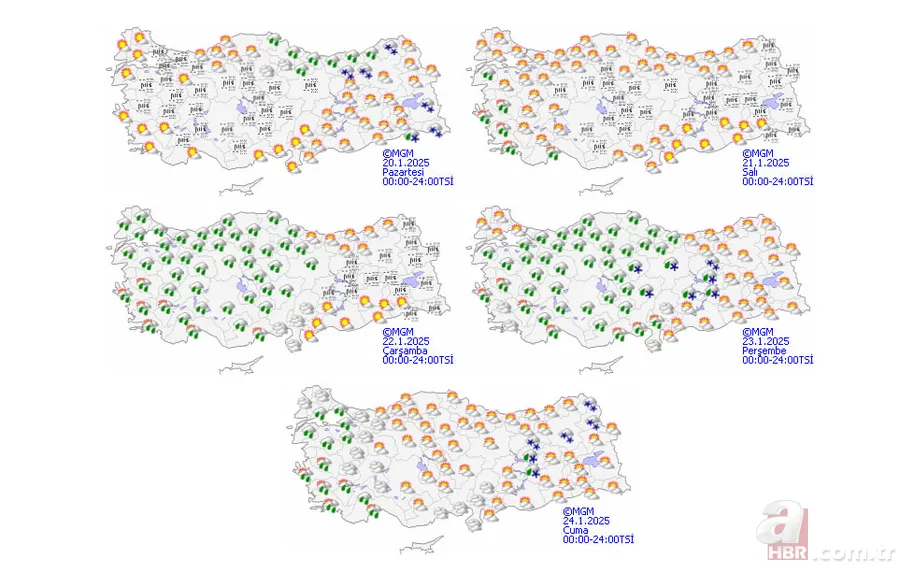 Meteoroloji 20 Ocak hava durumu: Sarı kodlu uyarı verildi! Sağanak yağış ve soğuk hava kapıda 2