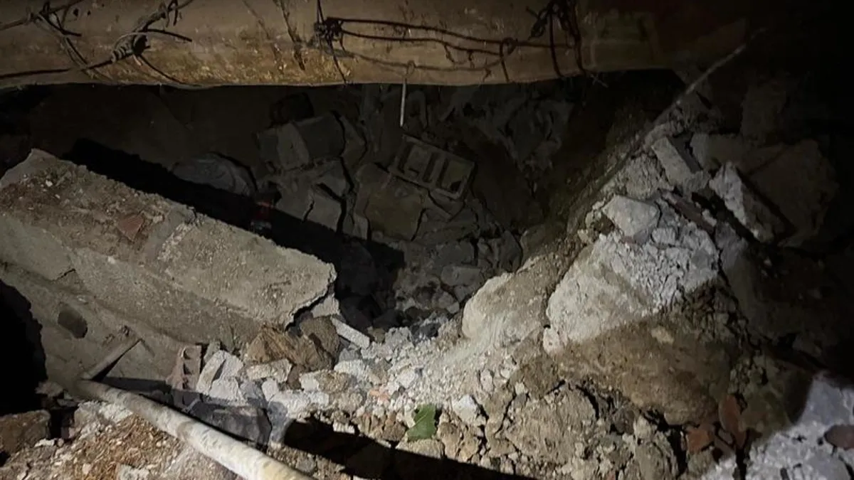 Mardin'de bina çöktü! 2 kişi ölümden döndü