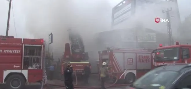 Son dakika: Avcılar’da bir iş yerinin çatısında yangın çıktı