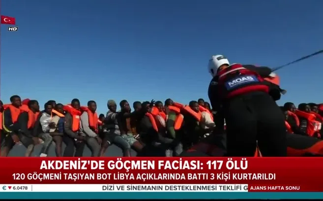 Akdeniz'de göçmenleri taşıyan bot battı: 117 ölü