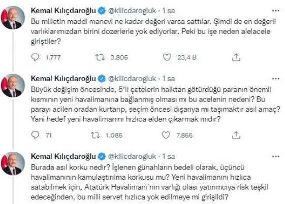 CHP lideri Kemal Kılıçdaroğlu'ndan Atatürk Havalimanı çelişkisi! 2018'den sonra bakın şimdi ne dedi? - 4