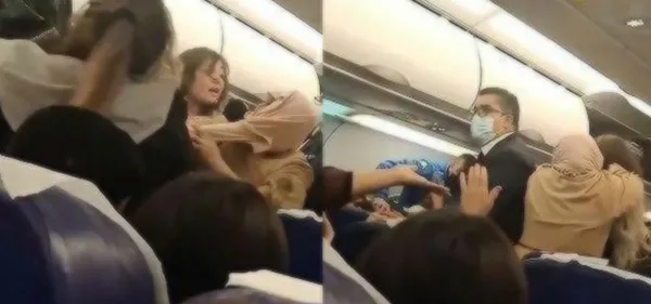 Tunus-İstanbul seferini yapan uçakta kadın yolcular kavga etti! O anlar kamerada - 1