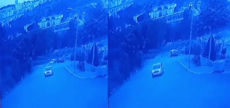 İstanbul'da sürücü vitesi karıştırdı otomobil toprak alana uçtu
