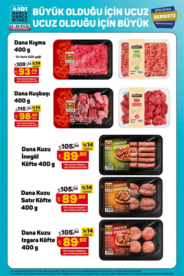 A101 uygun fiyatlı ürünlerini bir katalogda topladı! 192,50 TL’den 1kg tereyağı, 90,50 TL’den 750gr beyaz peynir, 25 TL’den 1,5L ayran, 61 TL’den 5kg un satışa sunuyor - 15