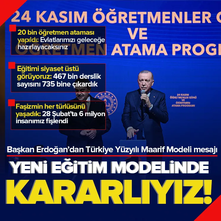 Başkan Erdoğan’dan Maarif Modeli mesajı!