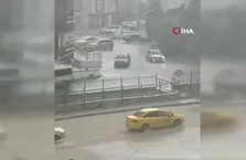 Amasya’da sele kapılan kadını taksici kurtardı!