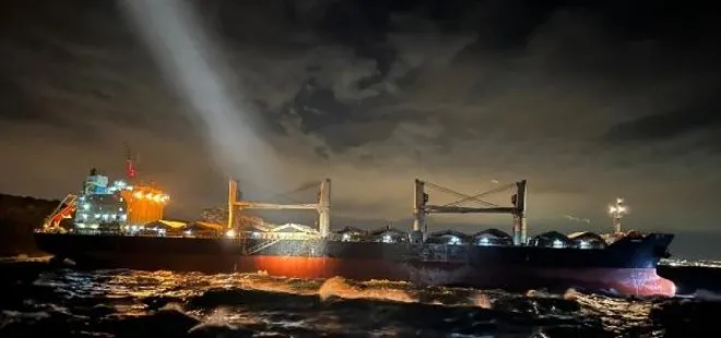 Marmara Denizi’nde Sudan’dan gelen tahıl gemisi karaya oturdu