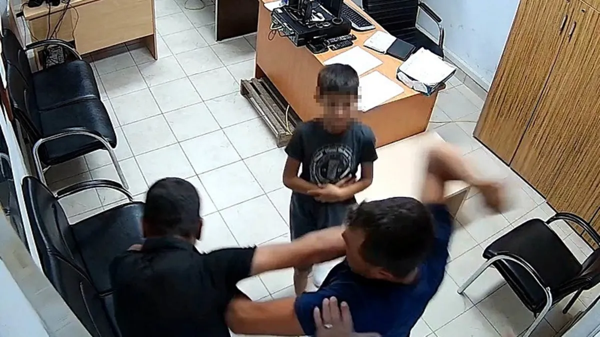 Polis merkezinde kayınbirader dayağı!