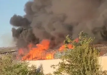 Adana'da zincir market deposunda yangın! Dumanlar gökyüzüne yükseldi