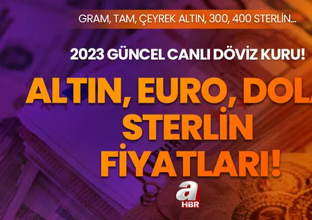 GÜNCEL DÖVİZ KURU 7 HAZİRAN 2023! Dolar, euro, altın, sterlin fiyatları ne kadar? 300- 400 STERLİN kaç TL? Gram, tam, çeyrek, yarım altın...