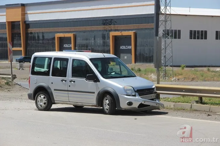 Erzurum’da metrelerce sürüklenen araçtan burunları bile kanamadan çıktılar